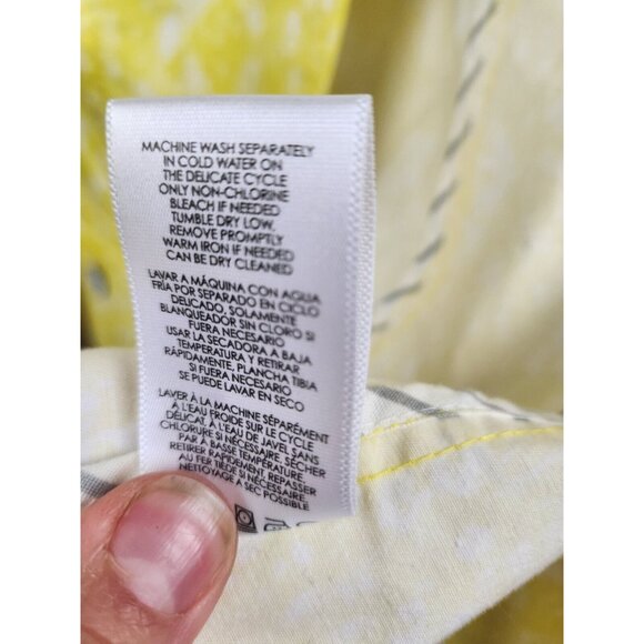 Cabi Womens Fields of Daisies Utility Jacket Small Yellow White Button Up #5160 - Picture 6 of 8